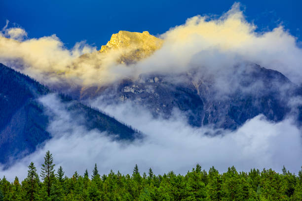 Clearing storm at sunset in Banff National Park in the Canadian Rockies