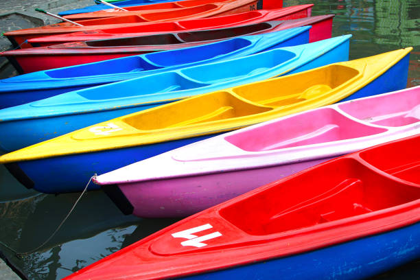 istock colorful canoe on the water 1134180101