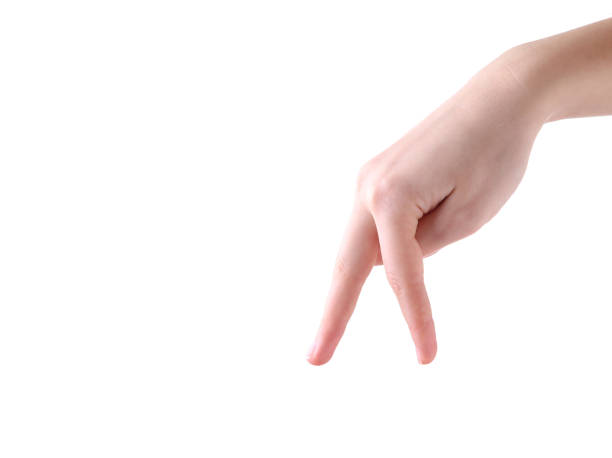 istock Female hand gesture isolated on a white background 1134181022