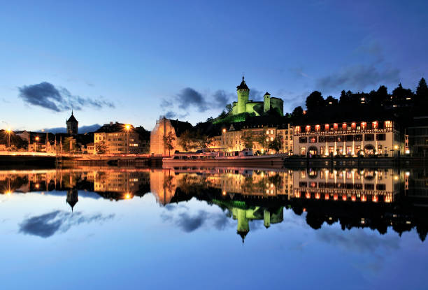 Schaffhausen Cityscape at Night, Switzerland