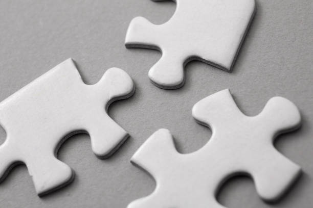 istock Close-up of white puzzle pieces 1134188029