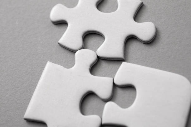 istock Close-up of white puzzle pieces 1134188040