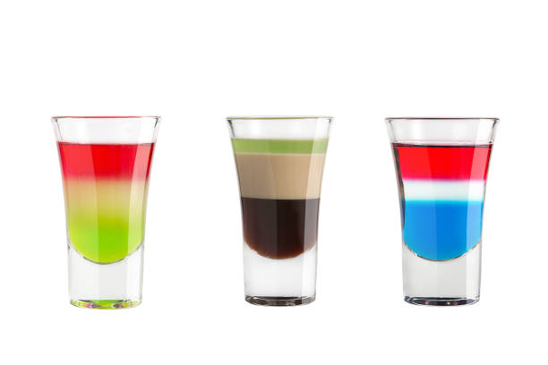 istock Alcohol shots on a white background. Three popular shots with different colors. 1134191077