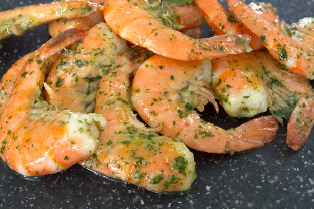 istock Shrimp with garlic and parsley 1134191534