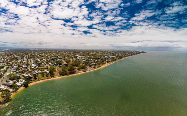 istock Aerial drone view of Suttons Beach, Redcliffe, Australia 1134192214
