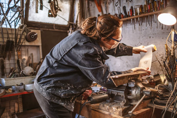 istock Woman worker in the workshop 1134195805