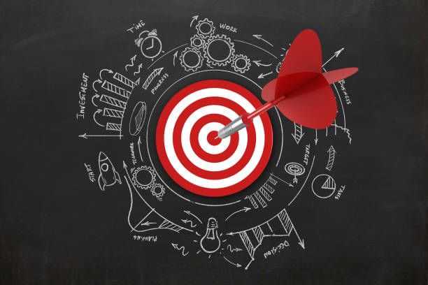 ダートターゲットビジネス成功アイデアイノベーション - dart target darts marketing ストックフォトと画像