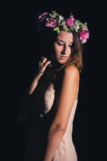 istock Beauty With Wreath in Nature 1134201852