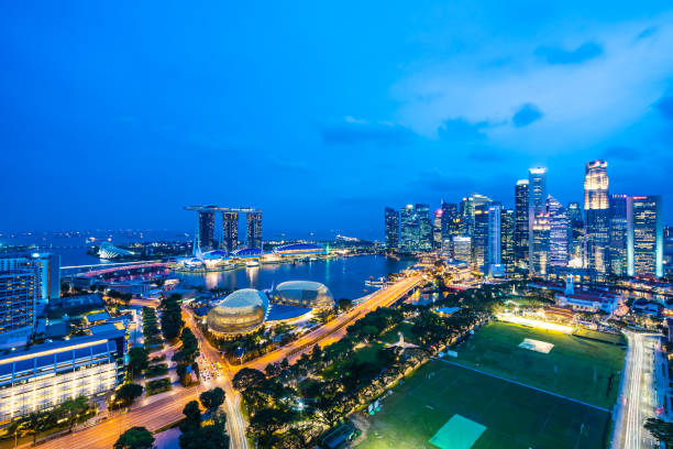 istock High Angle View Of Illuminated City Buildings Against Sky 1134202927