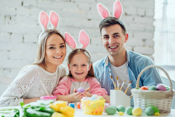 istock Pink rabbit ears add a festive atmosphere. 1134204381