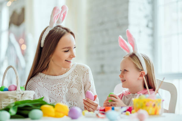 istock My mother and I love to paint Easter eggs. 1134204797