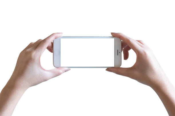 hands take photo with mobile smartphone