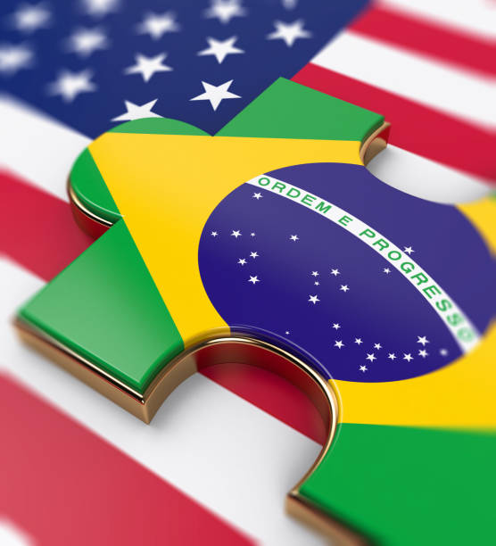 istock Puzzle Stand On USA Flag Focused Image 1134208790