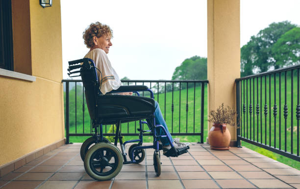 istock Older woman in a wheelchair 1134209749