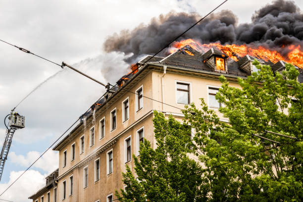 istock Roof truss fire in a house 1134216606