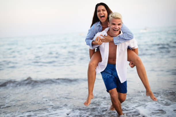 istock Smiling couple in love outdoors at summer 1134216920