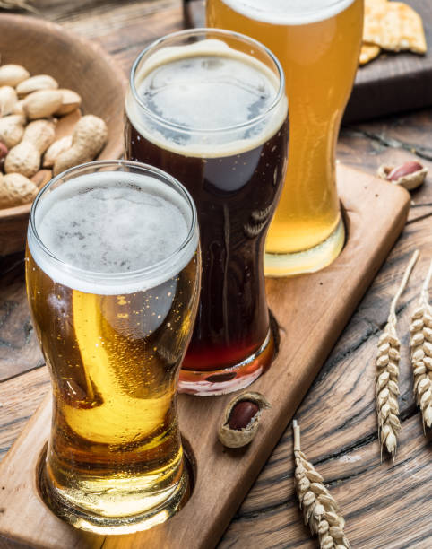 istock Glasses of beer and snacks. 1134227101