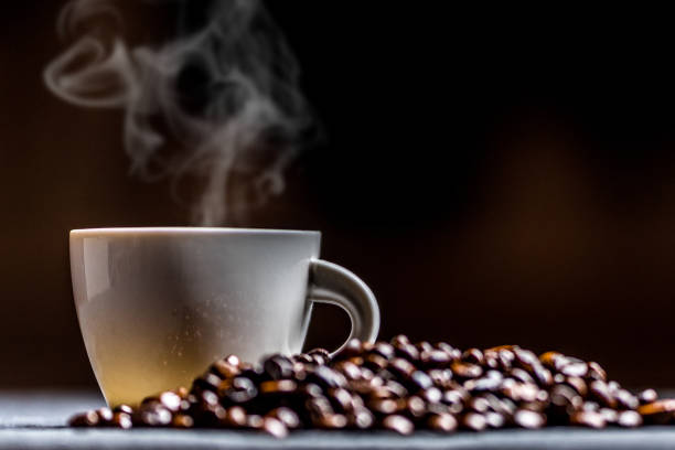 istock Cup of coffee with smoke 1134230132