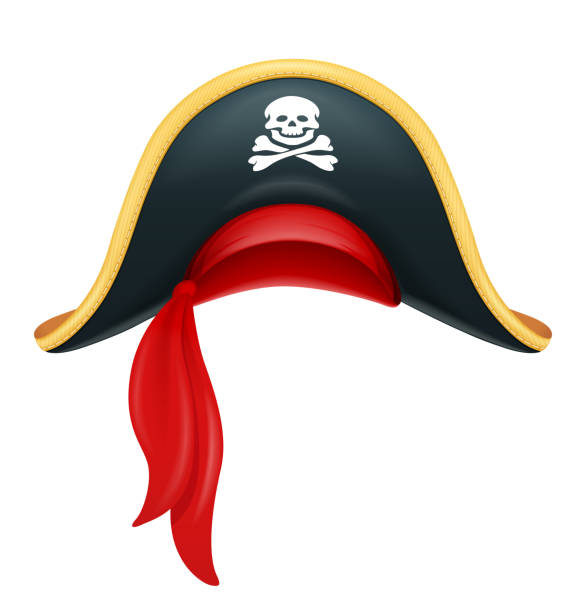 istock Pirate hat. Corsair headgear. Carnival costume. Caribbean filibuster. Vector illustration. 1134231735