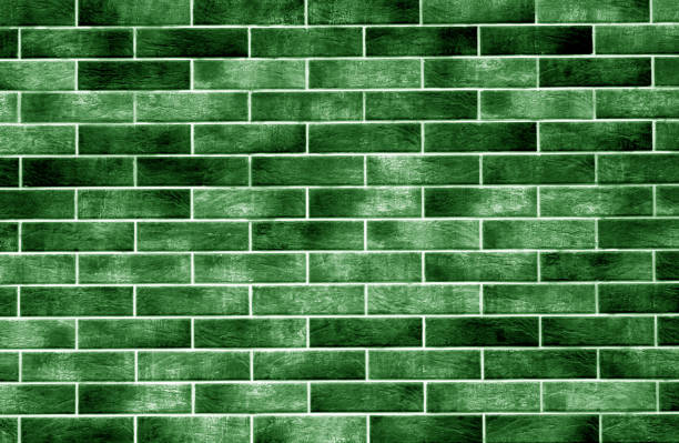 istock Decorative brick wall in green tone. 1134234955