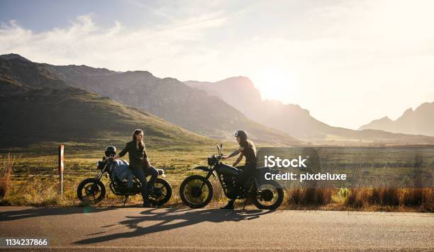 Itll Be A Roadtrip For The Ages Stock Photo - Download Image Now - Motorcycle, Women, Road Trip