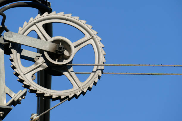 Cable hoist, , Railway mast, Signal mast, Germany, Europe