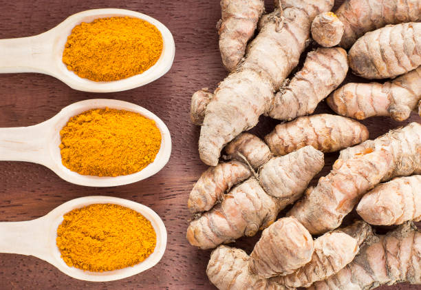 istock Turmeric powder and fresh turmeric. Curcuma longa 1134241819