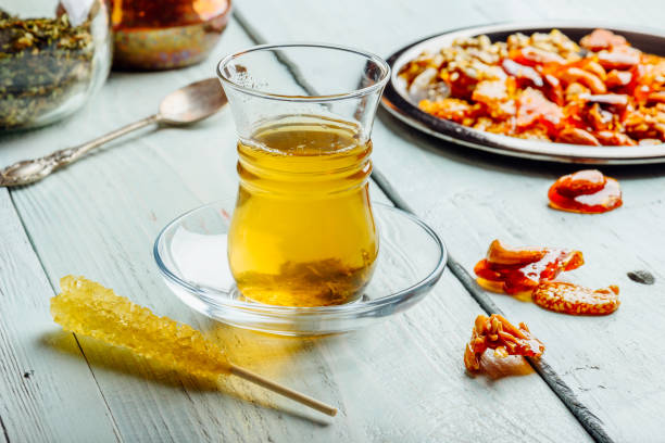 istock Tea in armudu with oriental delights 1134242566