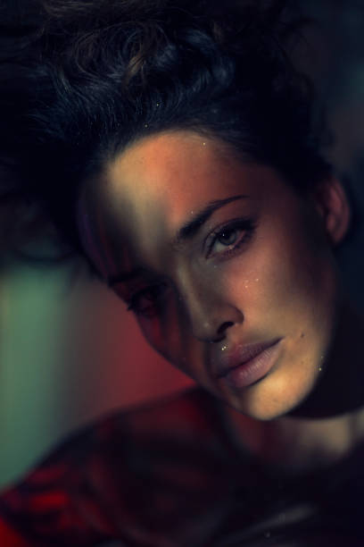 istock Night female portrait 1134242670