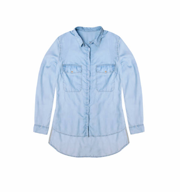 istock Blue shirt isolated on white background 1134243430