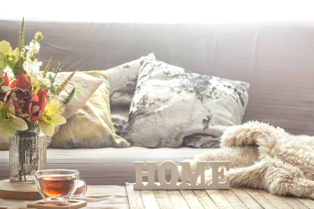 istock Home spring interior in the living room 1134245213