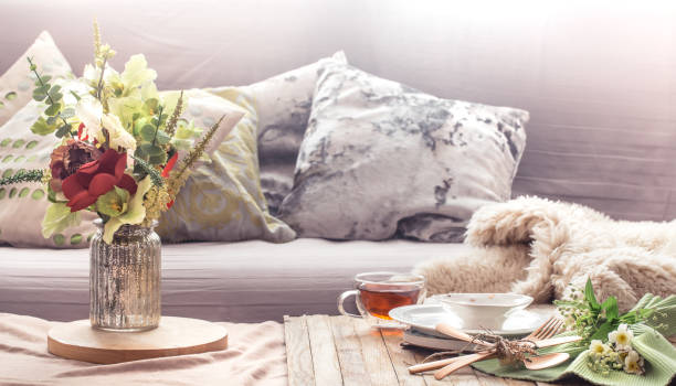 istock Still life interior with decor items in home living room 1134245231
