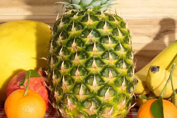 Close-up of a pineapple
