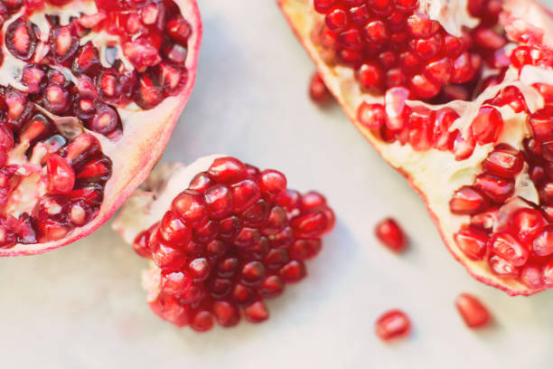 istock pomegranate seeds close-up. pomegranate on a light background 1134252998