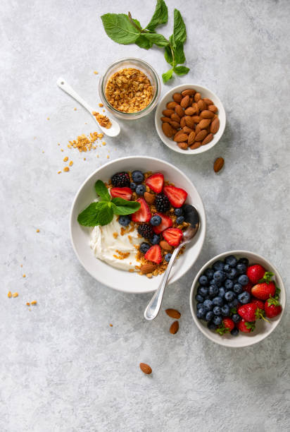 istock Yogurt with fresh berries and granola 1134253637