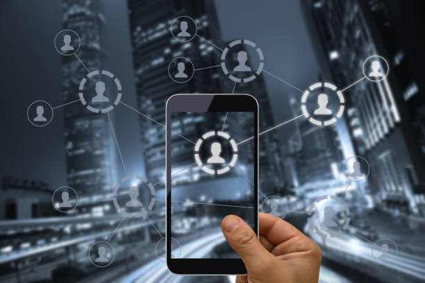 istock Social media marketing network communication mobile phone app 1134257529