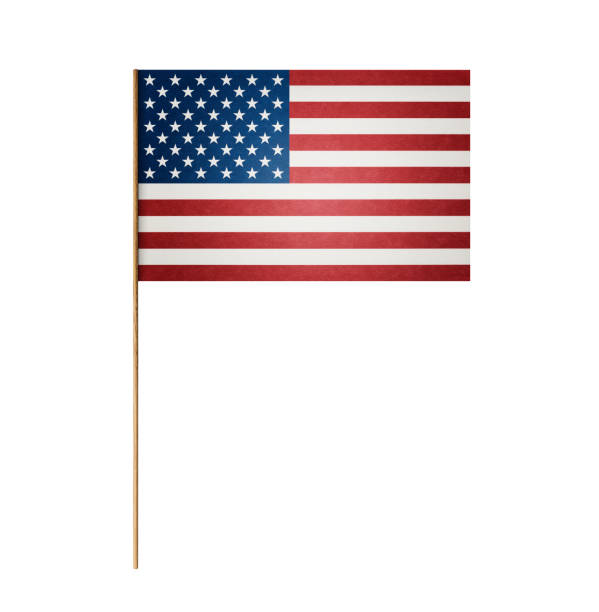 istock Paper American flag on wooden stick 1134258140