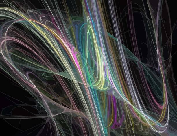 istock image of one Digital Fractal on Black Color 1134260606