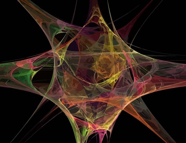 istock image of one Digital Fractal on Black Color 1134261666