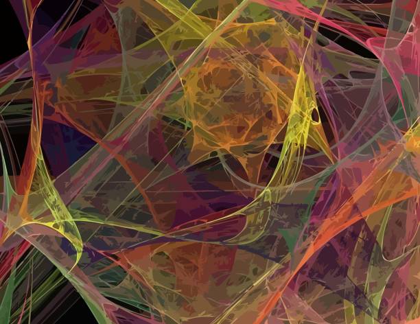 istock image of one Digital Fractal on Black Color 1134261824