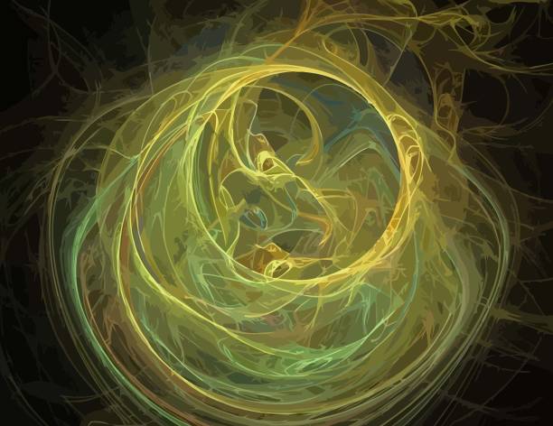 istock image of one Digital Fractal on Black Color 1134262092