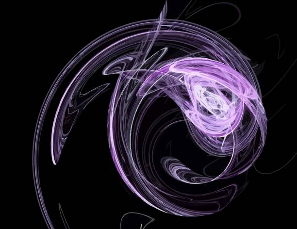 istock image of one Digital Fractal on Black Color 1134262358