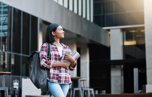 istock Giving herself a tour of the campus 1134263825