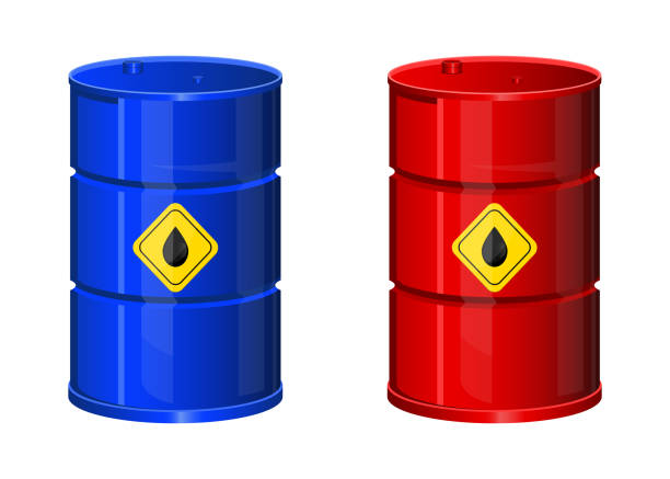 istock Oil battel with yellow label vector design illustration isolated on white background 1134268048