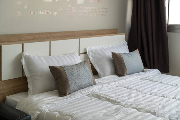 istock Luxury Interior bedroom with pillow, service apartment and Accommodations Concept 1134268183