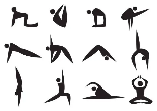 Vector illustration of Yoga Icon Man