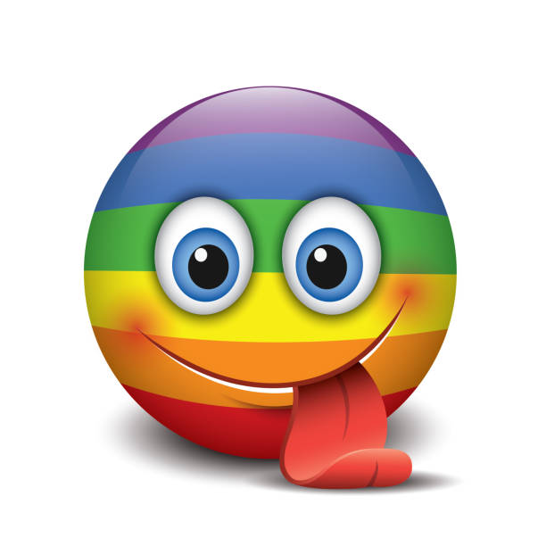 istock Cute smiling emoticon, sticking out his tongue - emoji - vector illustration 1134276528