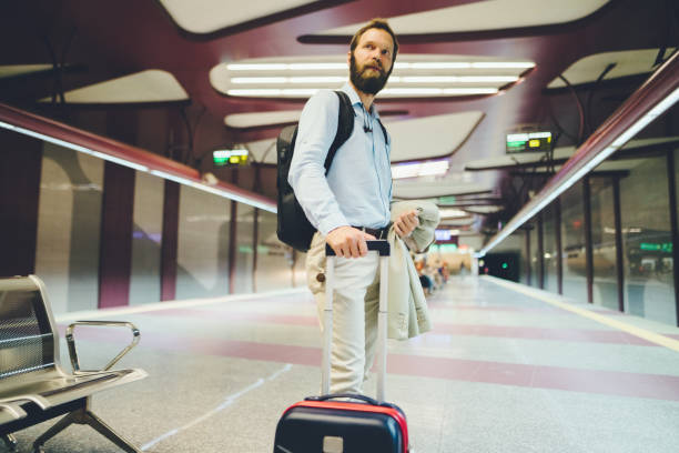 istock Businessman on business trip 1134276802