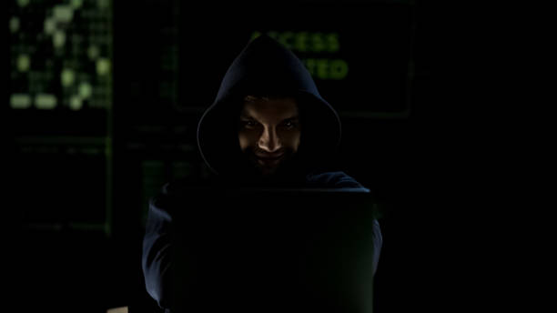 istock Cybercriminal is happy and satisfied with his success in hacking site protection 1134280410