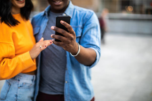 istock Couple taking selfie in Milan 1134282769